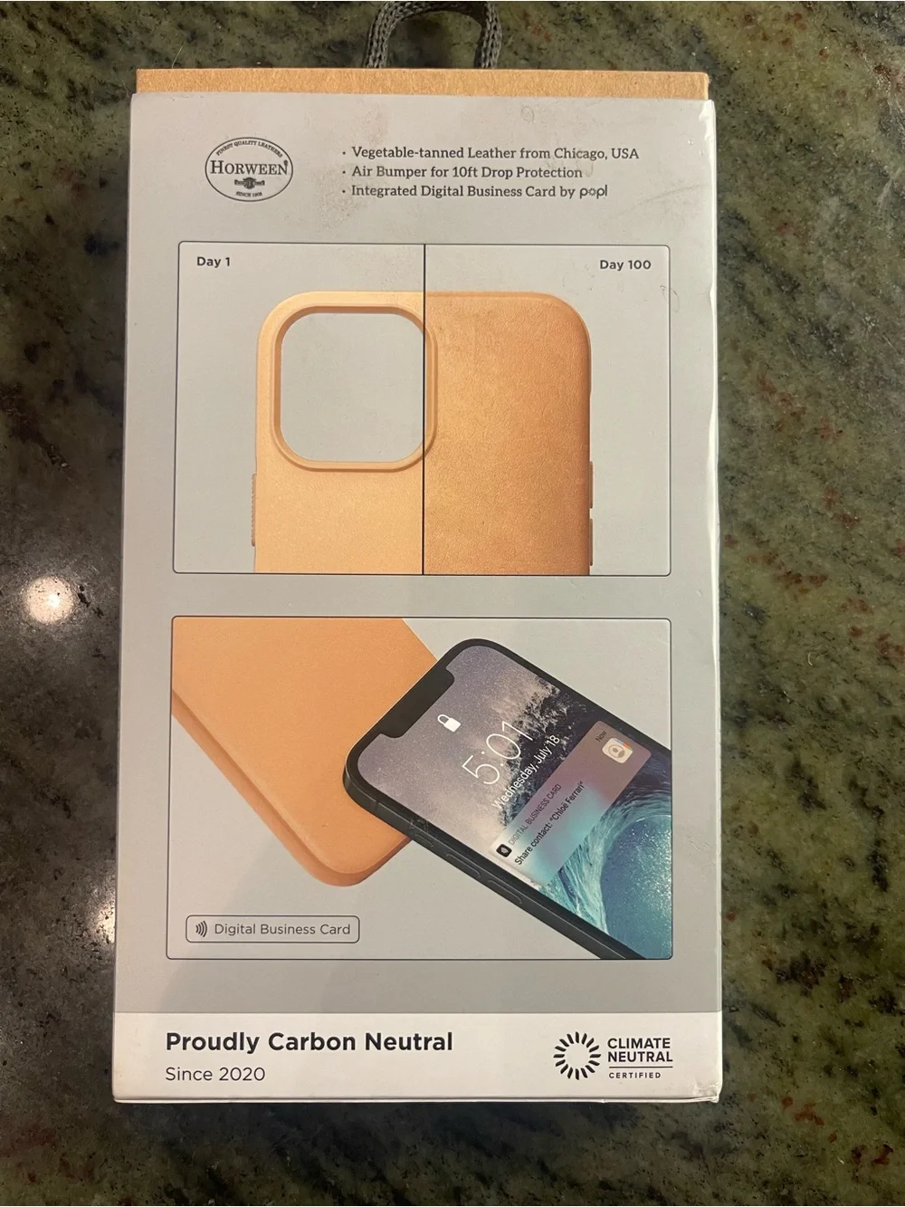 Nomad Peach Leather iPhone Case - MagSafe Compatible
